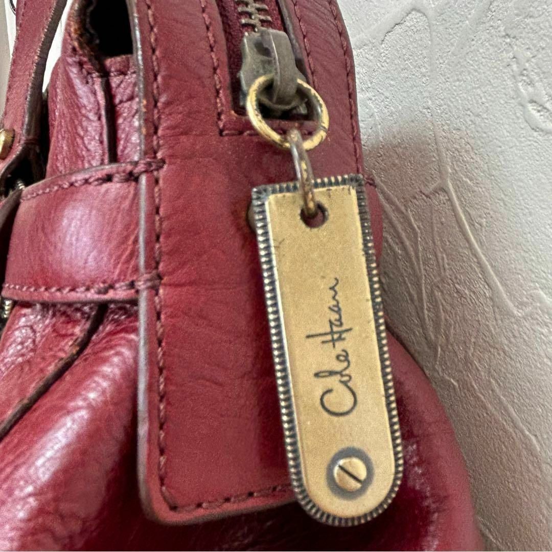 Cole Haan(コールハーン)の希少！ コールハーン COLEHAAN レザー ミニボストン 赤 ヴィンテージ レディースのバッグ(ハンドバッグ)の商品写真