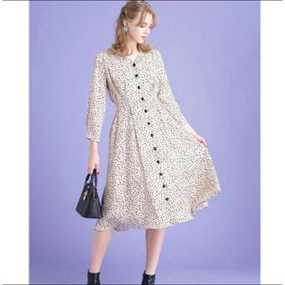 アンドクチュール(And Couture)のAnd Couture ドットワンピース(ひざ丈ワンピース)