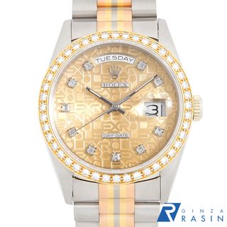 ロレックス(ROLEX)のロレックス デイデイト トリドール　 18349A BIC コパー 彫りコンピューター L番 メンズ 中古 腕時計(腕時計(アナログ))