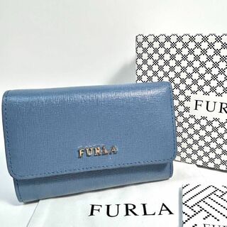 フルラ(Furla)の【未使用級 】フルラ 3つ折り財布 コンパクト ブルーグレー レディース(財布)