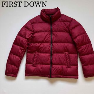 ファーストダウン(FIRST DOWN)の美品　FIRST DOWN ダウンジャケット　ブルゾン　ボルドー(ダウンジャケット)