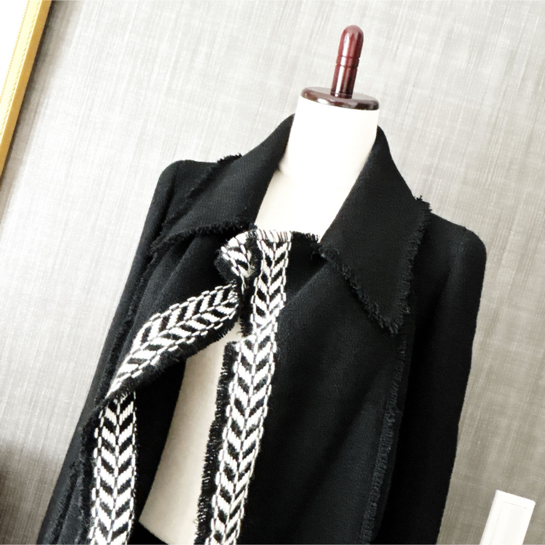 CHANEL - 美品 CHANEL シャネル ツイード リトルブラック スーツ CHANEL - 美品 CHANEL シャネル ツイード リトルブラック スーツ