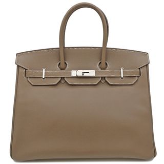 エルメス(Hermes)のエルメス HERMES ハンドバッグ バーキン 35 ヴォーエプソン エトゥープ シルバー金具 グレージュ  □P刻印 【箱】【中古】(ハンドバッグ)