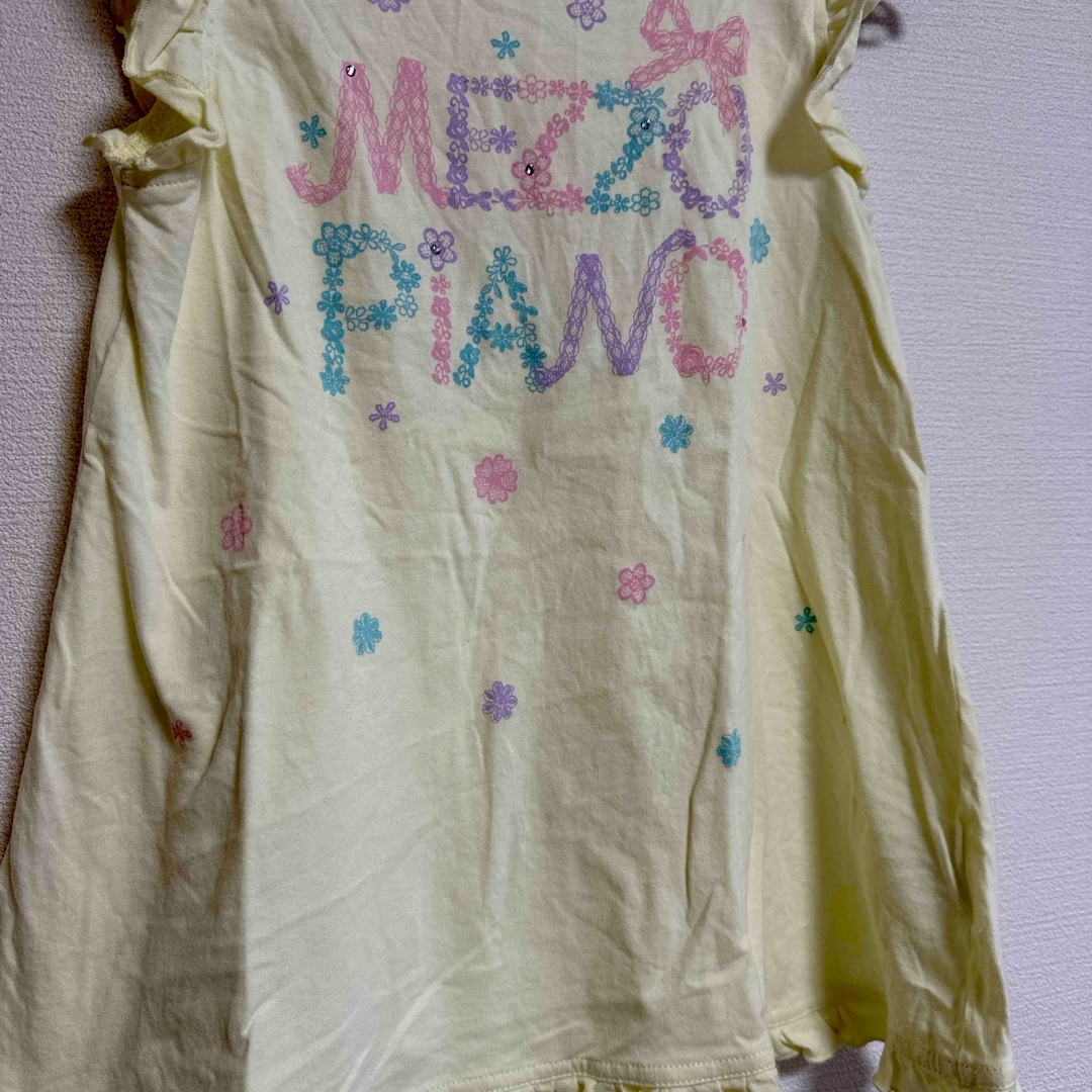 mezzo piano(メゾピアノ)の【中古】メゾピアノ　AラインロゴTシャツ　140 キッズ/ベビー/マタニティのキッズ服女の子用(90cm~)(Tシャツ/カットソー)の商品写真