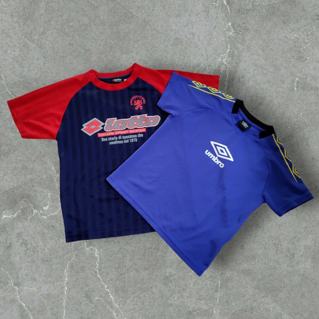 UMBRO(アンブロ)のUMBRO　アンブロ　LOTTO　ロット　140　サッカー　Tシャツ　青 キッズ/ベビー/マタニティのキッズ服男の子用(90cm~)(Tシャツ/カットソー)の商品写真