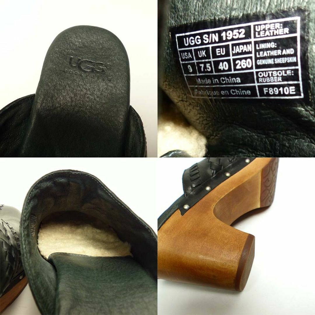 UGG AUSTRALIA(アグオーストラリア)のUGG australia / アグ　レザー サボ / サンダル US9 レディースの靴/シューズ(サンダル)の商品写真