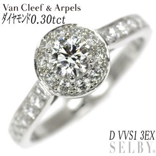 ヴァンクリーフアンドアーペル(Van Cleef & Arpels)のヴァンクリーフ＆アーペル Pt950 ダイヤモンド リング 0.30ct D VVS1 3EX イコーヌ 49号(リング(指輪))