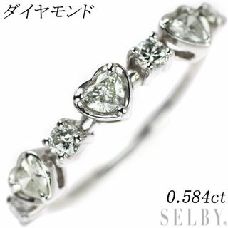 K18WG ダイヤモンド リング 0.584ct(リング(指輪))