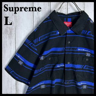 シュプリーム(Supreme)の【人気Lサイズ】シュプリーム☆総柄入り半袖ワークシャツ 即完売注意 入手困難(Tシャツ/カットソー(半袖/袖なし))