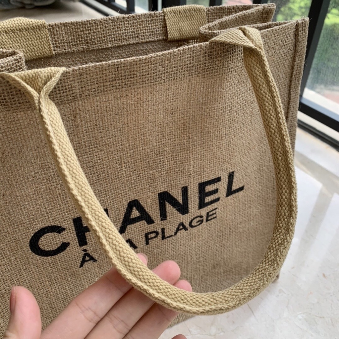 CHANEL(シャネル)のCHANEL トートバッグ エコバック ノーベルティ 麻 レディースのバッグ(エコバッグ)の商品写真