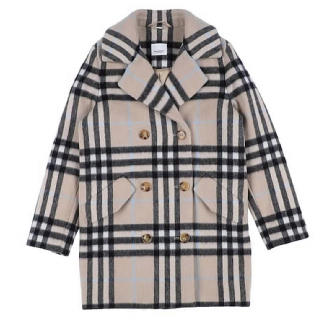 BURBERRY(バーバリー)のバーバリーチルドレンチェックコートburberryプラダアルマーニラルフグッチ キッズ/ベビー/マタニティのキッズ服女の子用(90cm~)(コート)の商品写真