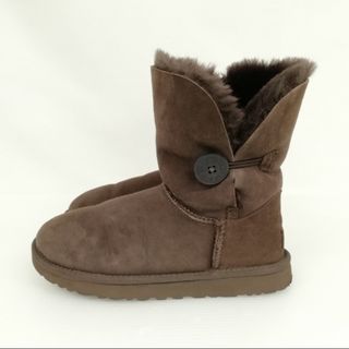 アグ UGG 5803 ベイリーボタン ムートン ブーツ 24cm ブラウン(ブーツ)