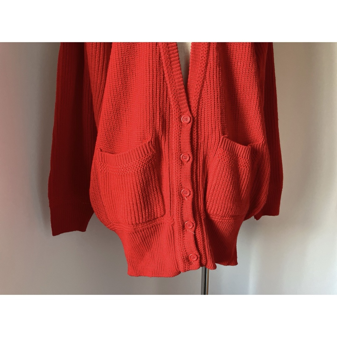 Lochie - used レトロ 赤 ニットカーディガン 古着 ヴィンテージ