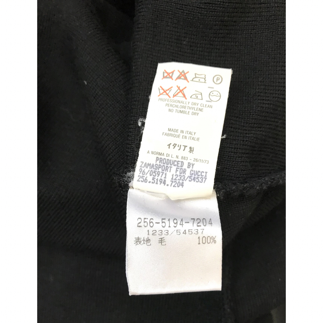 Gucci(グッチ)のGUCCI グッチ ニット 毛100% ブラック Mサイズ レディースのトップス(ニット/セーター)の商品写真