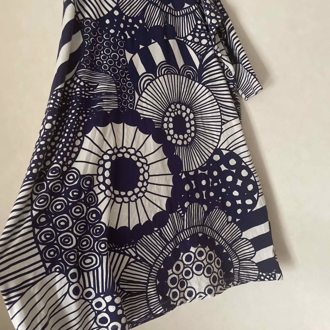 marimekko(マリメッコ)のmarimekkoマリメッコ ワンピース Sサイズ 濃い紫 シールトラプータルハ レディースのワンピース(ひざ丈ワンピース)の商品写真