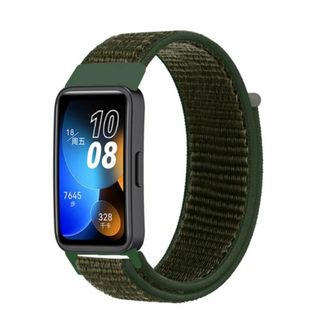 HUAWEI Band 9 8 グリーン ベルト バンド ナイロン ループ 交換(モバイルケース/カバー)