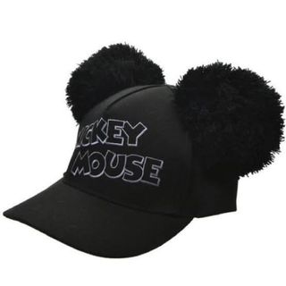 ディズニー(Disney)のディズニー キャップ 帽子 ミッキー ミッキーマウス 黒 ブラック(キャップ)