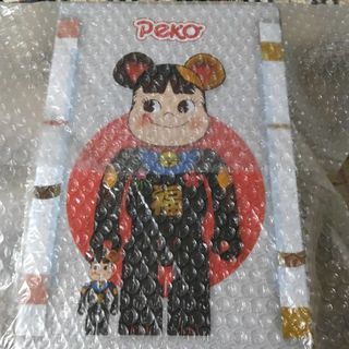 不二家 - BE@RBRICK 招き猫 ペコちゃん 福 黒 100% & 400%