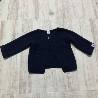 プチバトー(PETIT BATEAU)のプチバトー　ニット　カーディガン　ネイビー　紺(カーディガン/ボレロ)