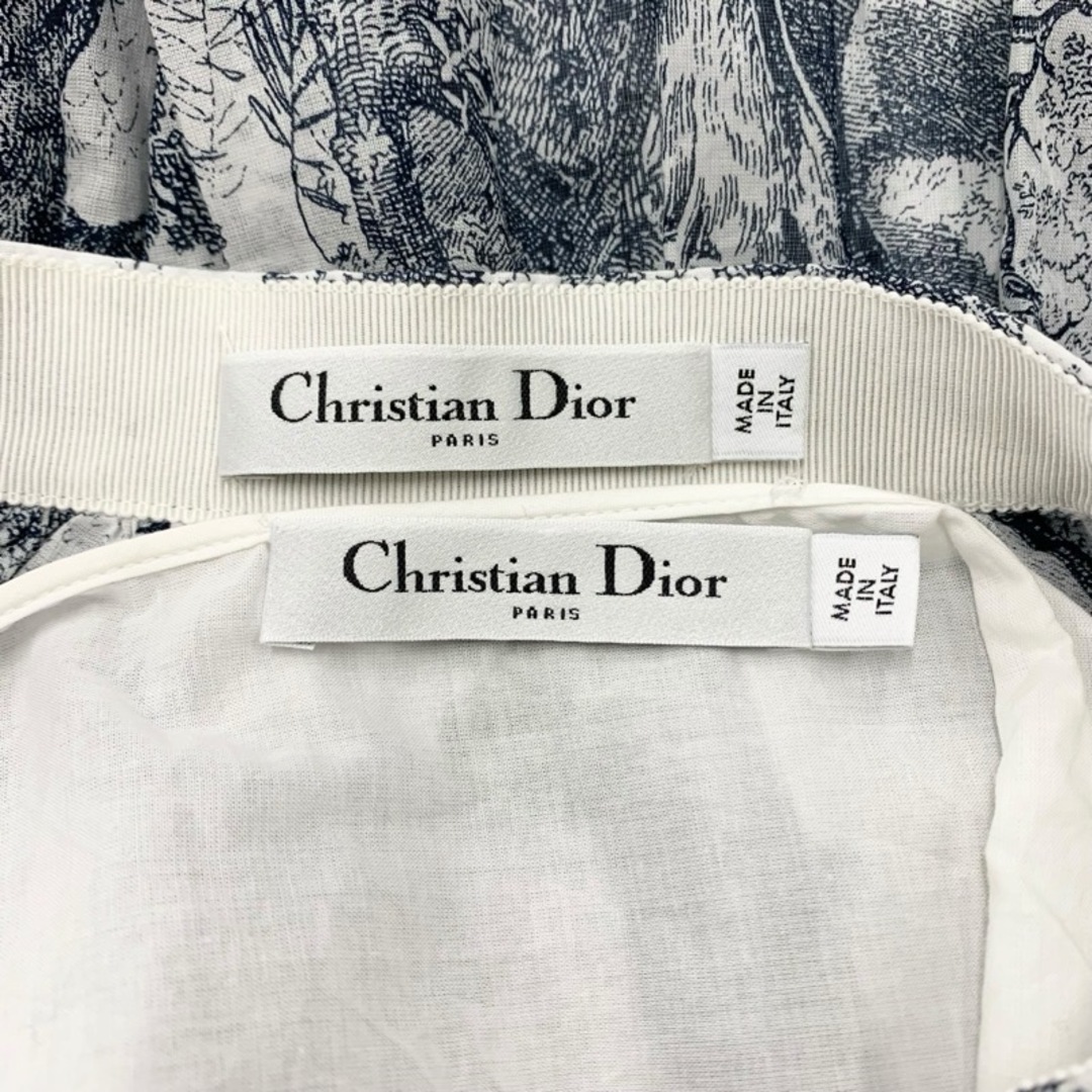 Christian Dior(クリスチャンディオール)のクリスチャンディオール CHRISTIAN DIOR トワルドゥジュイコットンモスリン スカート ミディスカート ボトムス コットン ホワイト レディースのスカート(ロングスカート)の商品写真