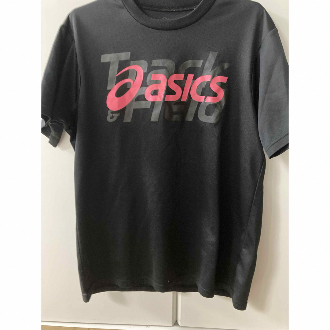 asics(アシックス)のアシックスASICS 黒ブラック　バレーボール　スポーツ　ドライTシャツ スポーツ/アウトドアのスポーツ/アウトドア その他(バレーボール)の商品写真