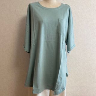 KN2320 ＊② 4L 大きいサイズ　USAコットンTシャツ　裾ラウンド　(Tシャツ(半袖/袖なし))