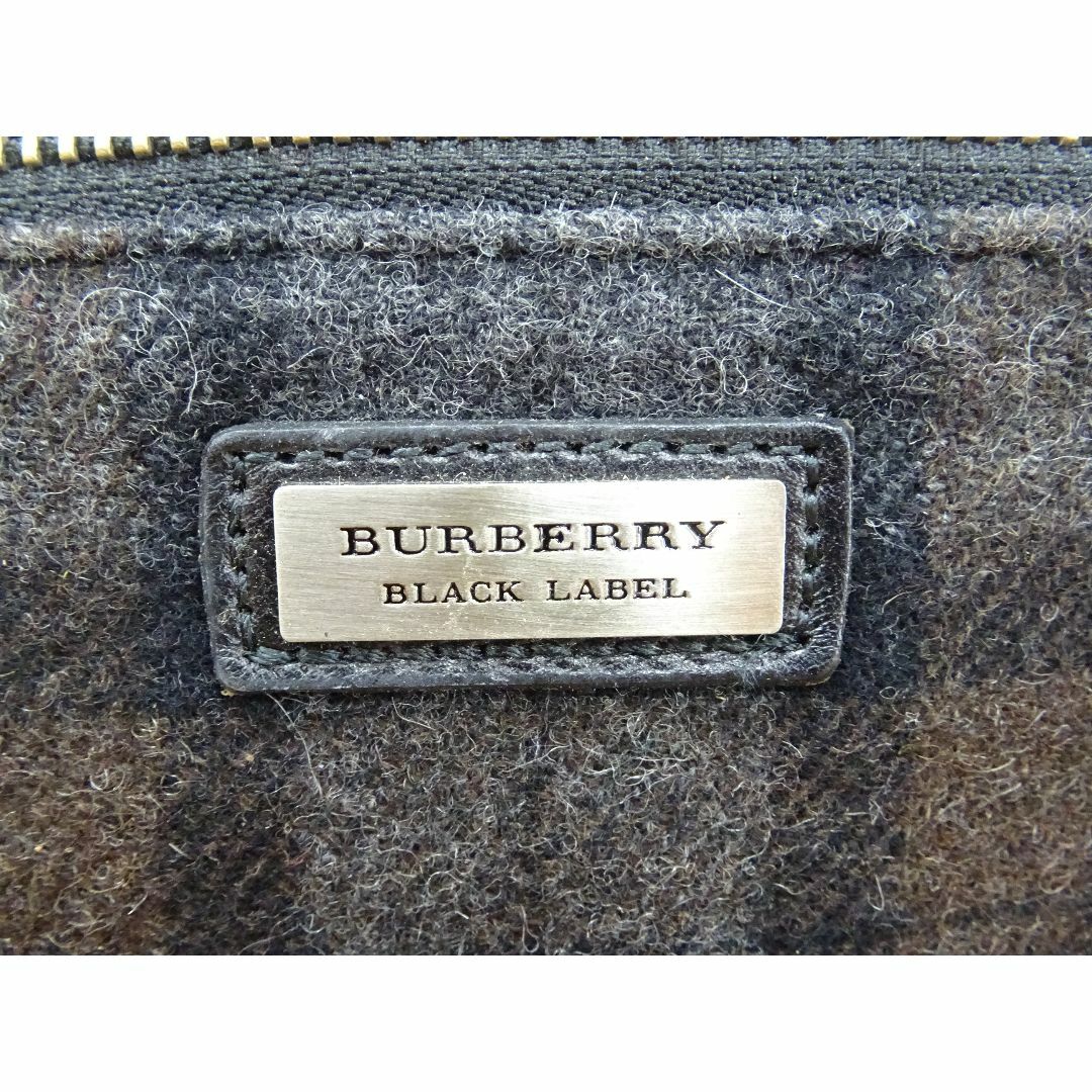 BURBERRY BLACK LABEL(バーバリーブラックレーベル)のＫ藤062/ バーバリー ブラックレーベル ウール レザー ショルダーバッグ レディースのバッグ(ショルダーバッグ)の商品写真