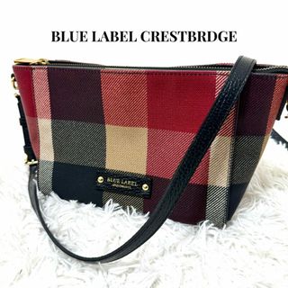 ブルーレーベルクレストブリッジ(BLUE LABEL CRESTBRIDGE)の美品　ブルーレーベルクレストブリッジ◇チェックPVCミニショルダー　バッグ(ショルダーバッグ)