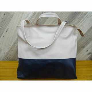 セリーヌ(celine)のK奈112/ CELINE ホリゾンタルカバ バイカラー カーフレザー(トートバッグ)