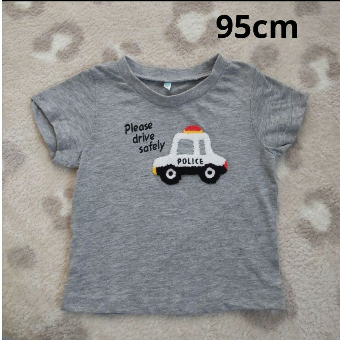 西松屋(ニシマツヤ)の西松屋　パトカー　Tシャツ　95cm キッズ/ベビー/マタニティのキッズ服男の子用(90cm~)(Tシャツ/カットソー)の商品写真