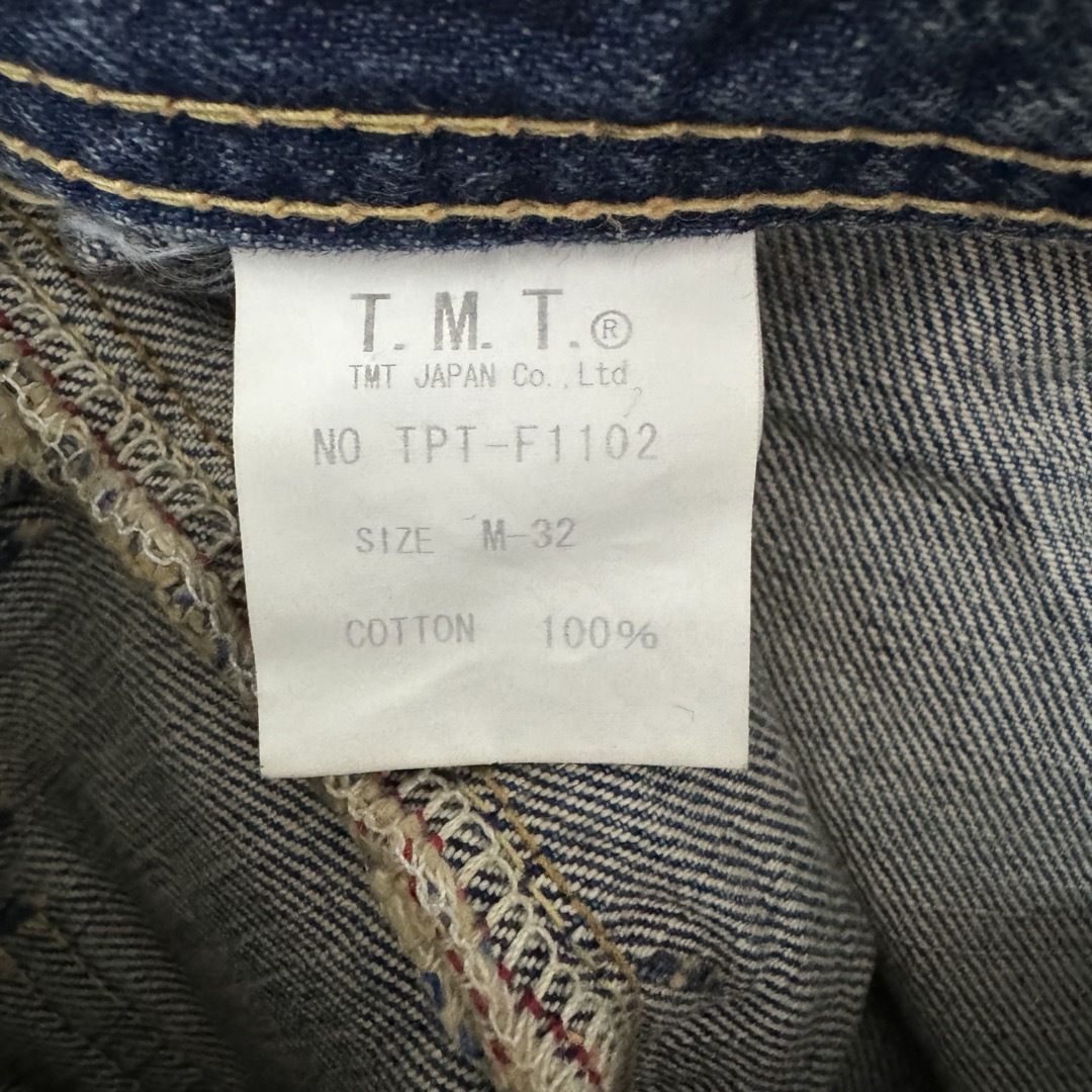 TMT(ティーエムティー)のT.M.T ユーズド加工セルビッチデニムブッシュパンツ！日本製！赤耳！ メンズのパンツ(デニム/ジーンズ)の商品写真