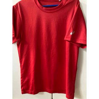 アシックス(asics)のアシックスASICS ワンポイントシンプルドライTシャツ　赤レッド　スポーツ(バレーボール)