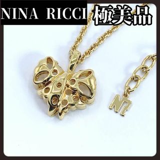 ニナリッチ(NINA RICCI)の【極美品】NINARICCI　ニナリッチ　リボン　ネックレス　ゴールド　蜂の巣(ネックレス)