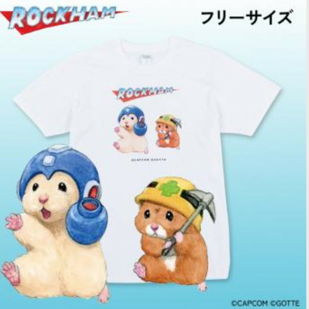 助六の日常×ロックマン Tシャツ Lサイズ エンタメ/ホビーのおもちゃ/ぬいぐるみ(キャラクターグッズ)の商品写真