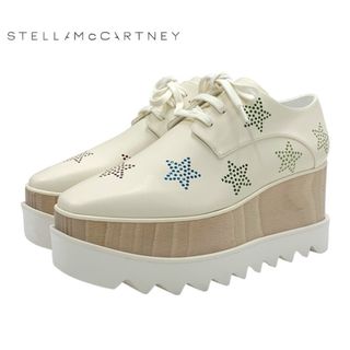 未使用 ステラマッカートニー STELLA McCARTNEY エリス スニーカー 靴 シューズ 厚底 スター ラインストーン プラットフォーム ベージュ(スニーカー)