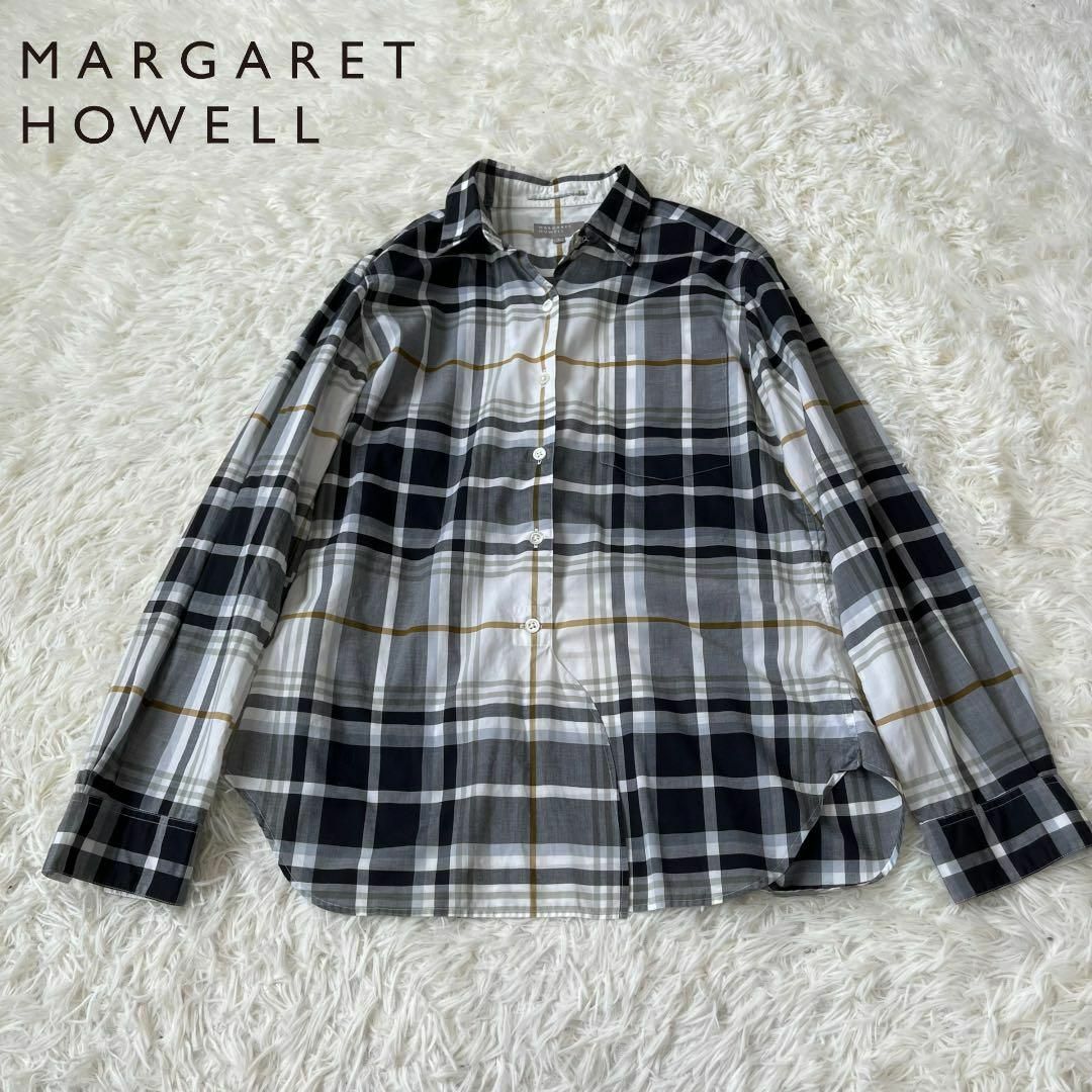 MARGARET HOWELL(マーガレットハウエル)のマーガレットハウエル　チェック　シャツ　MHL レディースのトップス(シャツ/ブラウス(長袖/七分))の商品写真