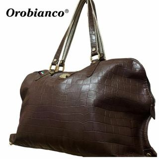 Orobianco - 【美品】オロビアンコ vera pelleトートバッグ ボストン レザー クロコ