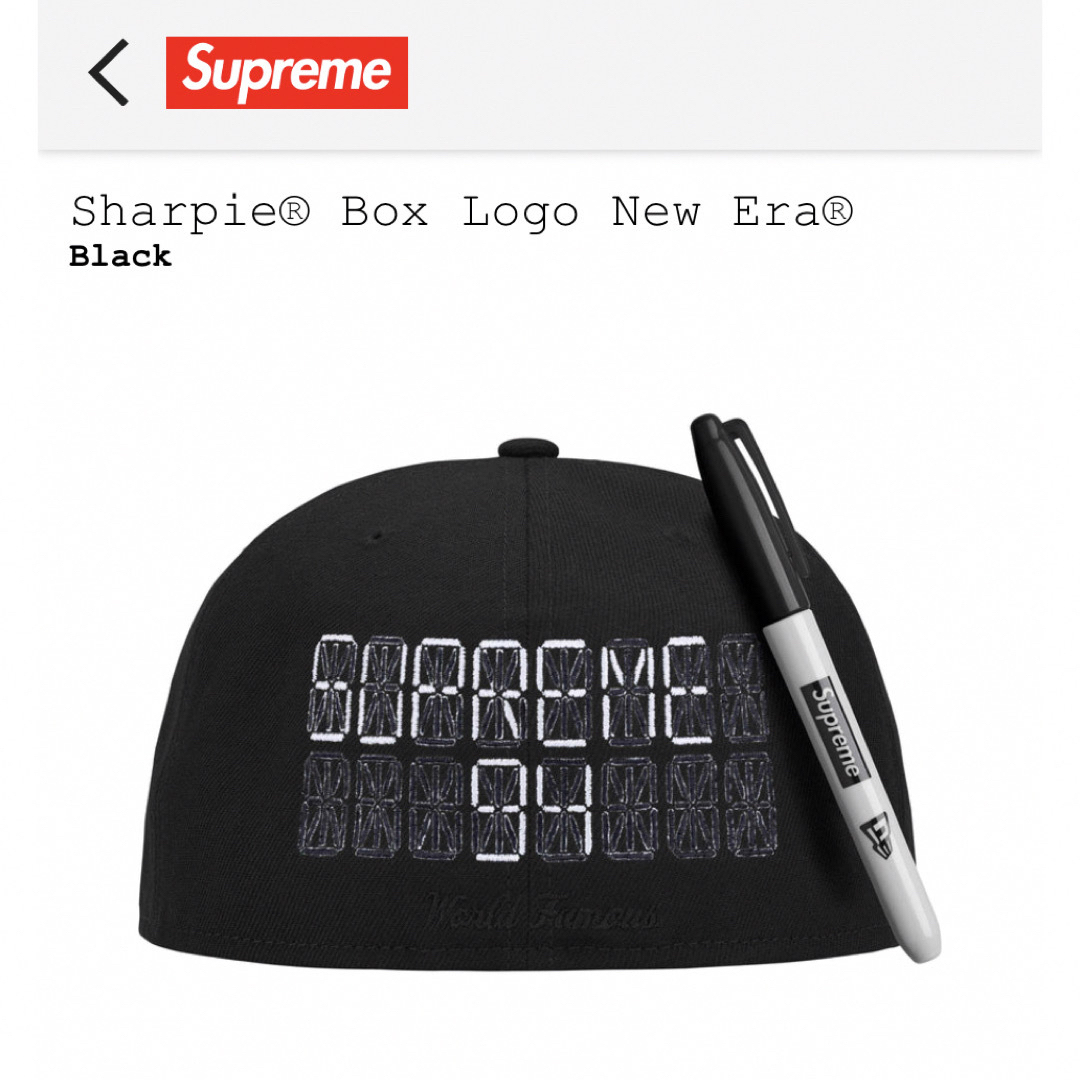 Supreme(シュプリーム)の24SS Supreme Sharpie®︎ Box Logo New Era メンズの帽子(キャップ)の商品写真