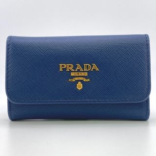 プラダ(PRADA)のプラダ PRADA キーケース
 サフィアーノ 6連 1PG004 ブルー(キーケース)
