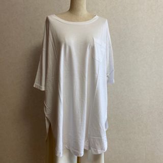 KN2322 ＊5L 大きいサイズ　USAコットンTシャツ　裾ラウンド　(Tシャツ(半袖/袖なし))
