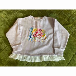 女の子　110 デリシャスパーティプリキュア　裏起毛トレーナー(Tシャツ/カットソー)