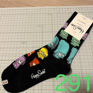 ハッピーソックス(Happy Socks)の新品未使用品 ハッピーソックス 靴下 ザ・シンプソンズ ブラック(ソックス)