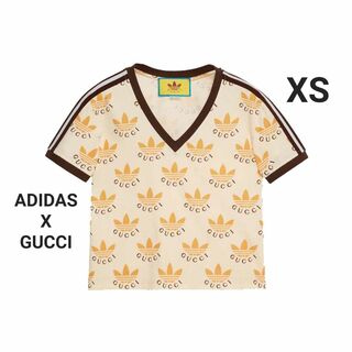 グッチ(Gucci)のGUCCI X ADIDAS コラボ Trefoil プリント Tシャツ XS(Tシャツ(半袖/袖なし))
