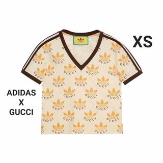 グッチ(Gucci)のGUCCI X ADIDAS コラボ Trefoil プリント Tシャツ XS(Tシャツ(半袖/袖なし))