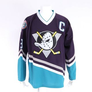 美品 MIGHTY DUCK アイスホッケー Paul Kariya 選手 ユニフォーム シャツ CCM カナダ製 ジャージ トップス メンズ YYM 0314-Y33(スポーツ選手)