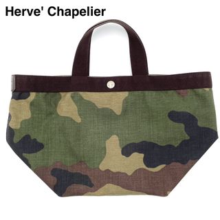 エルベシャプリエ(Herve Chapelier)の✨美品✨エルベシャプリエ　舟形トートバッグ　カモフラ(トートバッグ)