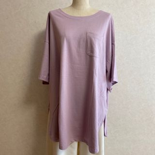 KN2321 ＊5L 大きいサイズ　USAコットンTシャツ　裾ラウンド　(Tシャツ(半袖/袖なし))