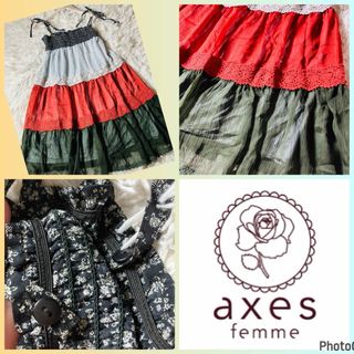 アクシーズファム(axes femme)のアクシーズファム★良品★3WAY★レトロ★パッチワーク★ワンピース★(ロングワンピース/マキシワンピース)