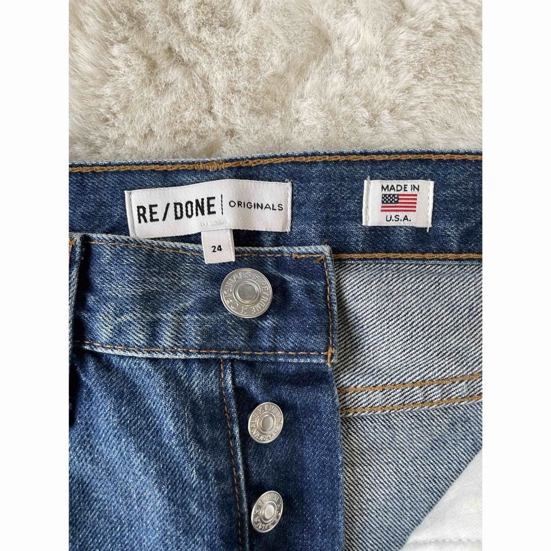 Ron Herman(ロンハーマン)のRE/DONE ORIGINALS  DOUBLE NEEDLE CROP レディースのパンツ(デニム/ジーンズ)の商品写真