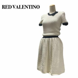 レッドヴァレンティノ(RED VALENTINO)のRED VALENTINO レッドヴァレンティノ ワンピース綿コットンXSリボン(ミニワンピース)